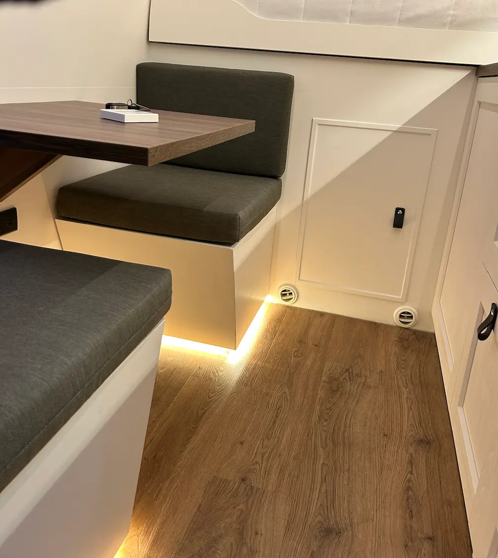 Zitplaats met ledverlichting